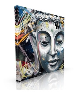 Foto 2 | Cuadro Canvas Buda Color En Lienzo No Sintetico Listo Para Colgar Calidad De Galeria Opción De Enmarcado Color Multicol