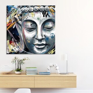 Foto 4 | Cuadro Canvas Buda Color En Lienzo No Sintetico Listo Para Colgar Calidad De Galeria Opción De Enmarcado Color Multicol