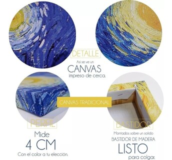 Foto 4 | Cuadro Decorativo México Pueblo Mágico Yucatán En Canvas Hd Color Multicolor Armazón Bastidor De Madera