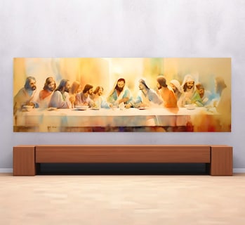 Foto 1 | Cuadro Ultima Cena Jesucristo En Lienzo Canvas Con Bastidor