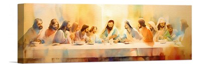 Foto 5 | Cuadro Ultima Cena Jesucristo En Lienzo Canvas Con Bastidor