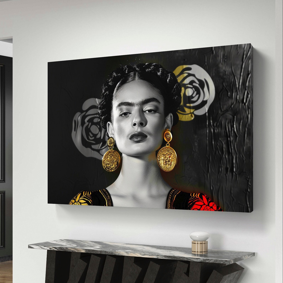 Cuadro Frida Kahlobelleza Mexicana Lienzo Canvas Grueso  Hd