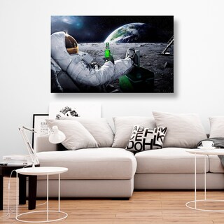 Foto 4 | Cuadro Astronauta Cerveza Para Recamara, Sala Oficina