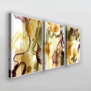 Foto 3 | Cuadros Abstracto Colores Cálidos Canvas Grueso 70x100cm