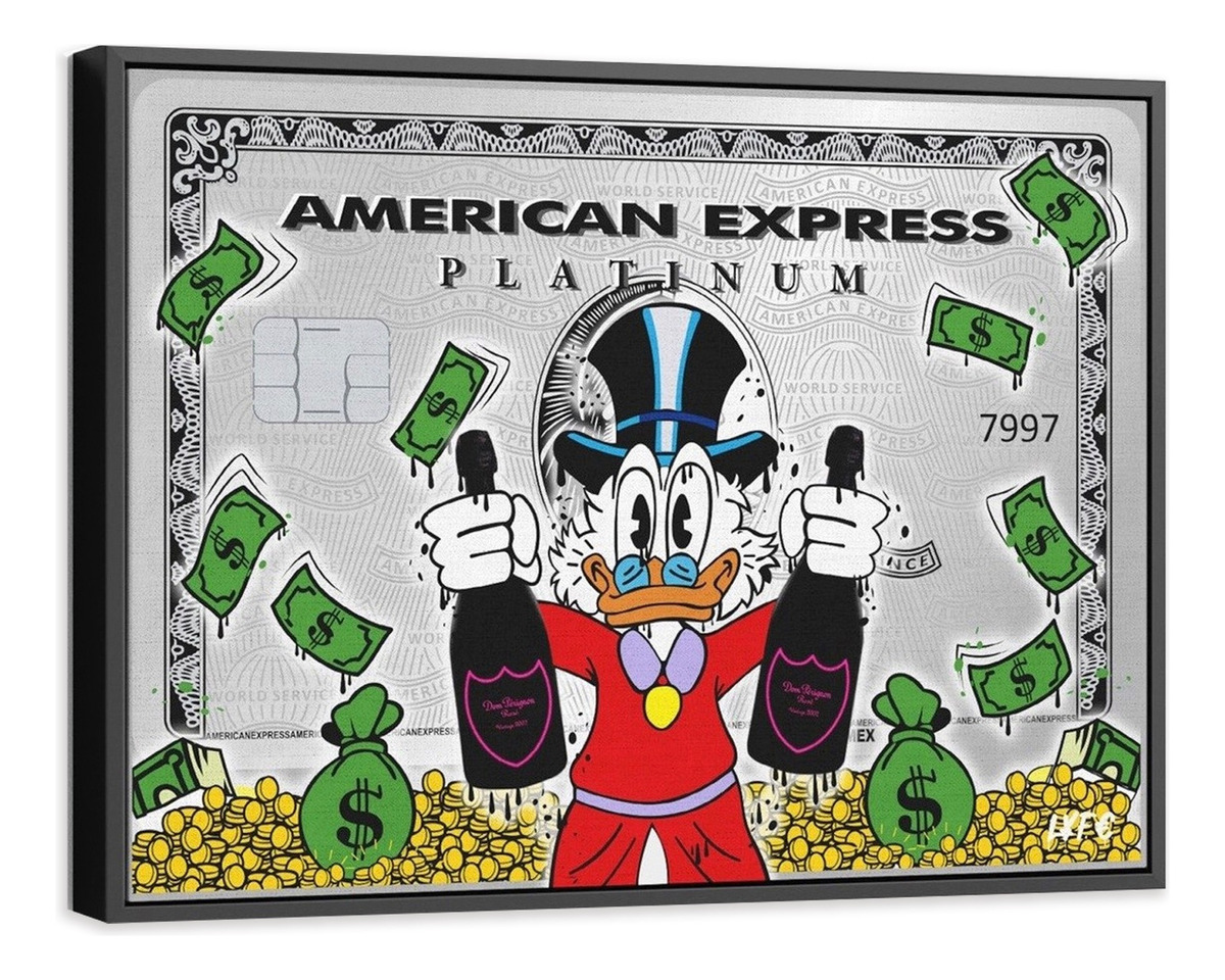 Cuadro Canvas American Express Monopoly Mcduck Personalizado