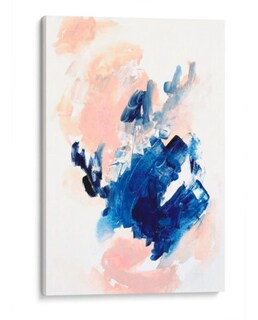 Foto 2 | Cuadro Canvas Abstracto Azul Rosa 50x75 Cm Alta Calidad Color Azul Y Rosa Armazón Bastidor