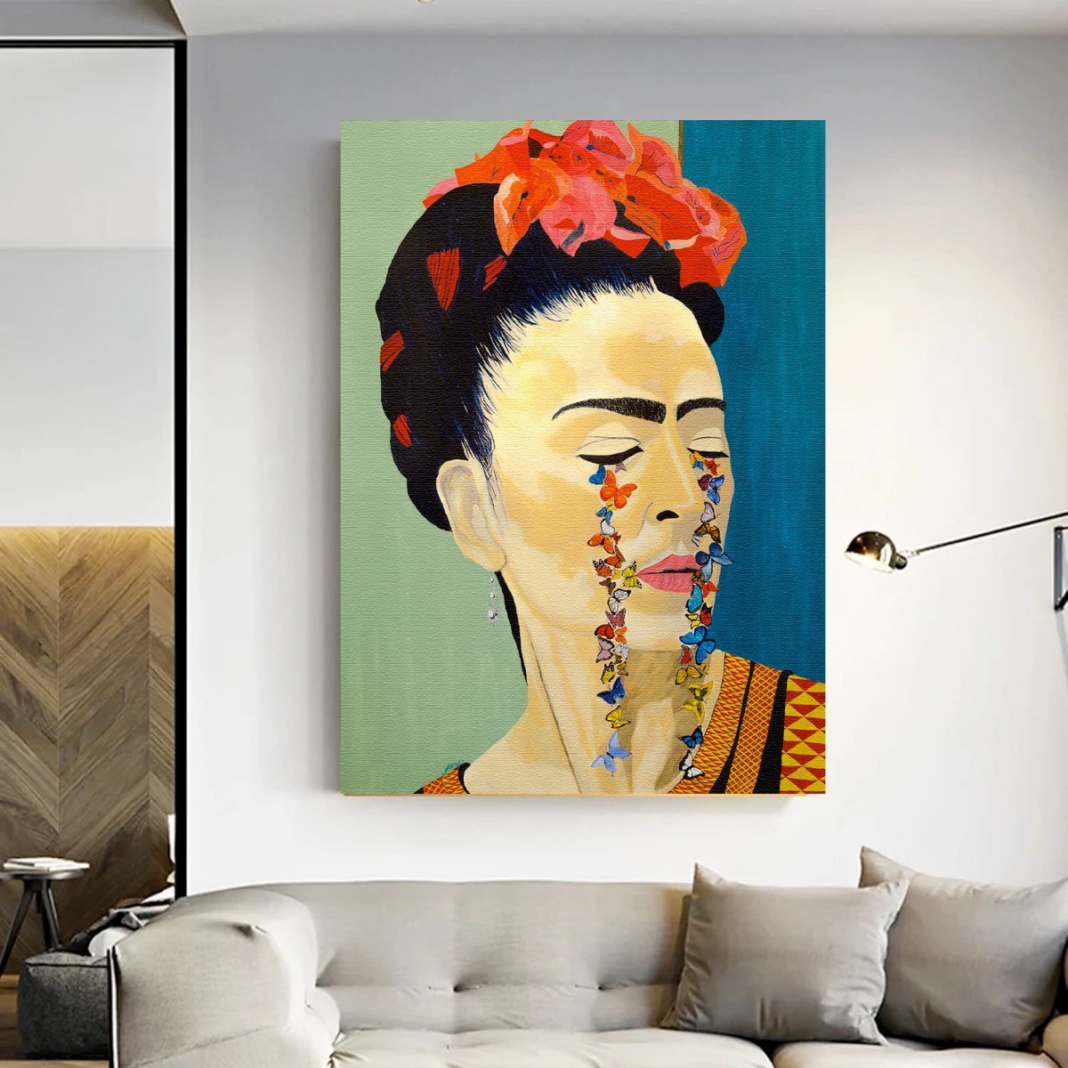 Foto 5 | Cuadro Frida Kahlo Moderno Canvas Estilo Galería Grande