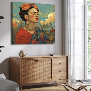 Foto 2 | Cuadro Canvas Frida Kahlo Decoración Mexicana 80x80cm Hd