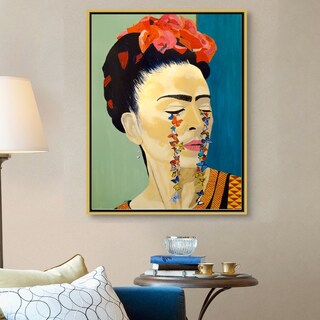 Foto 1 | Cuadro Frida Kahlo Mariposas Moderno Canvas Estilo Oleo Hd Color Multicolor Armazón Bastidor De Madera