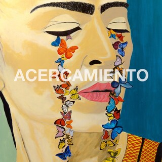 Foto 3 | Cuadro Frida Kahlo Mariposas Moderno Canvas Estilo Oleo Hd Color Multicolor Armazón Bastidor De Madera