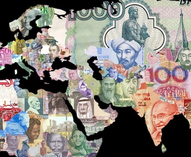 Foto 4 | Cuadro Canvas Mapa Del Dinero Billetes Del Mundo Money Hd Lienzo Tipo Galeria Montado En Bastidor Opcion De Enmarcado Co