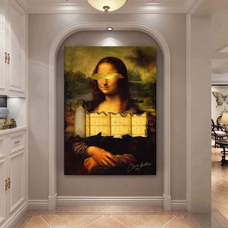 Foto 1 | Cuadro Mona Lisa Exgrande Gold Grafitti Canvas Hd 140x100