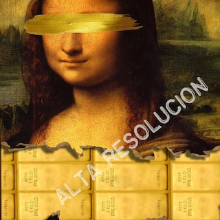 Foto 2 | Cuadro Mona Lisa Exgrande Gold Grafitti Canvas Hd 140x100