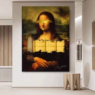 Foto 5 | Cuadro Mona Lisa Exgrande Gold Grafitti Canvas Hd 140x100