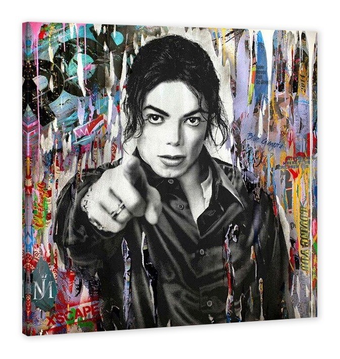 Foto 2 pulgar | Cuadro Decorativo Alec Monopoly Michael Jackson Rey Del Pop