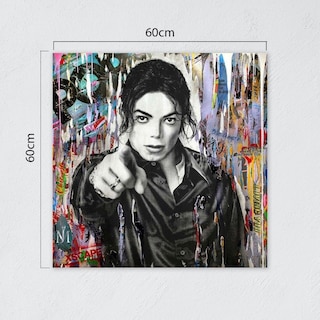 Foto 2 | Cuadro Decorativo Alec Monopoly Michael Jackson Rey Del Pop