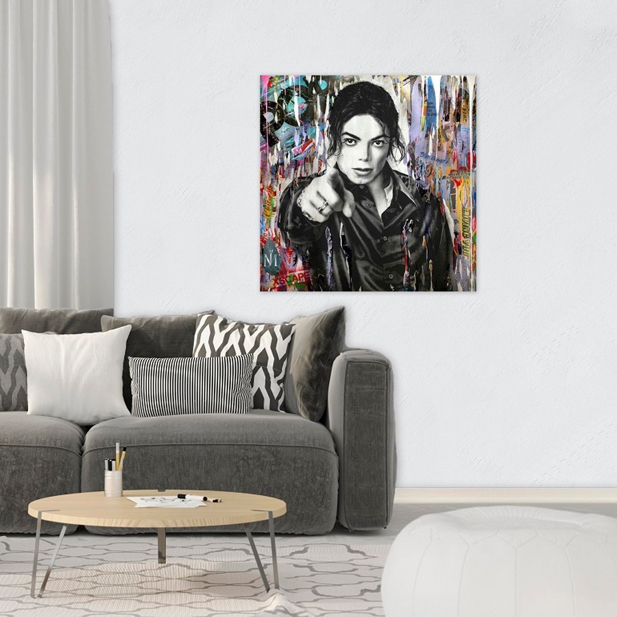 Foto 4 pulgar | Cuadro Decorativo Alec Monopoly Michael Jackson Rey Del Pop