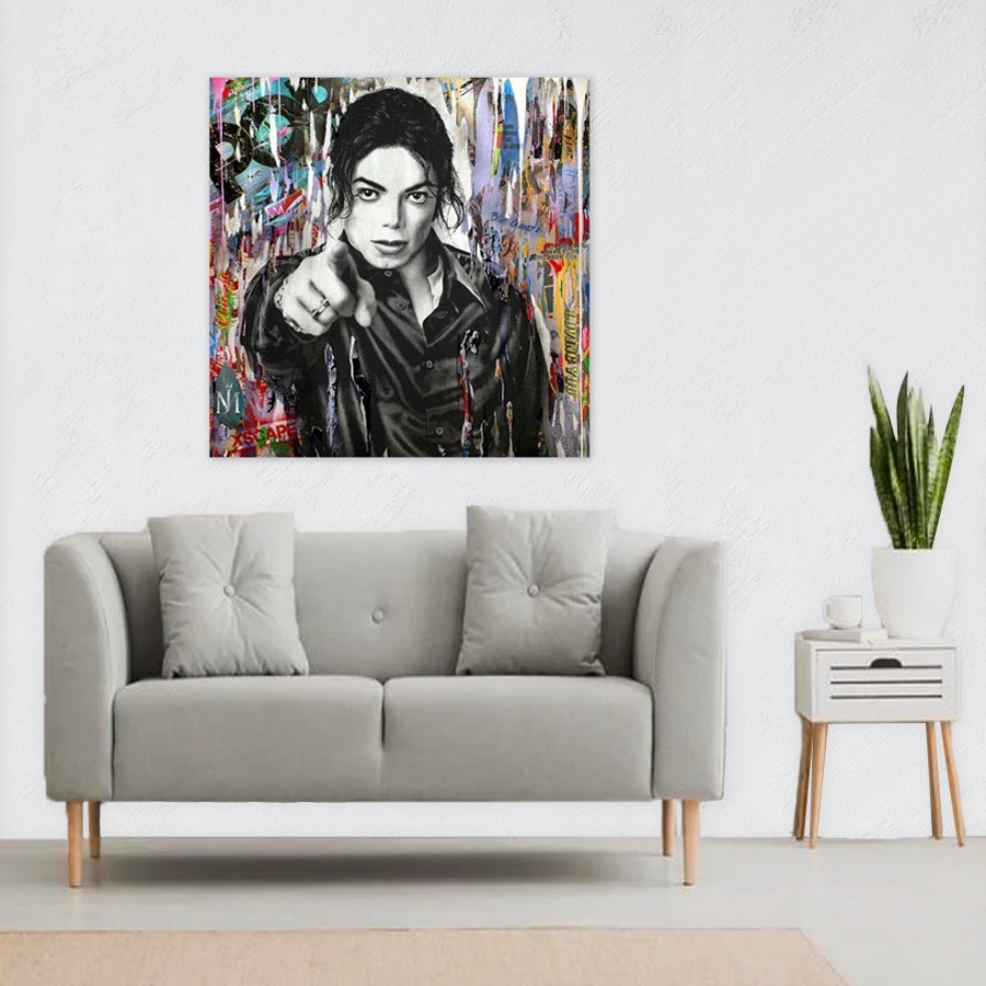 Foto 5 pulgar | Cuadro Decorativo Alec Monopoly Michael Jackson Rey Del Pop