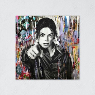 Foto 5 | Cuadro Decorativo Alec Monopoly Michael Jackson Rey Del Pop