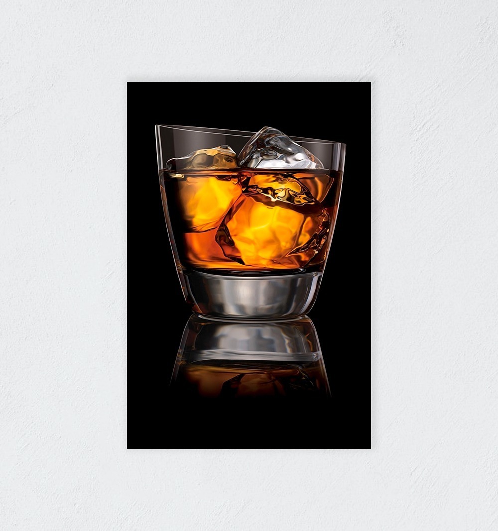 Foto 4 pulgar | Cuadro Decorativo Bebida Whisky, Canvas Cantina Restaurante.