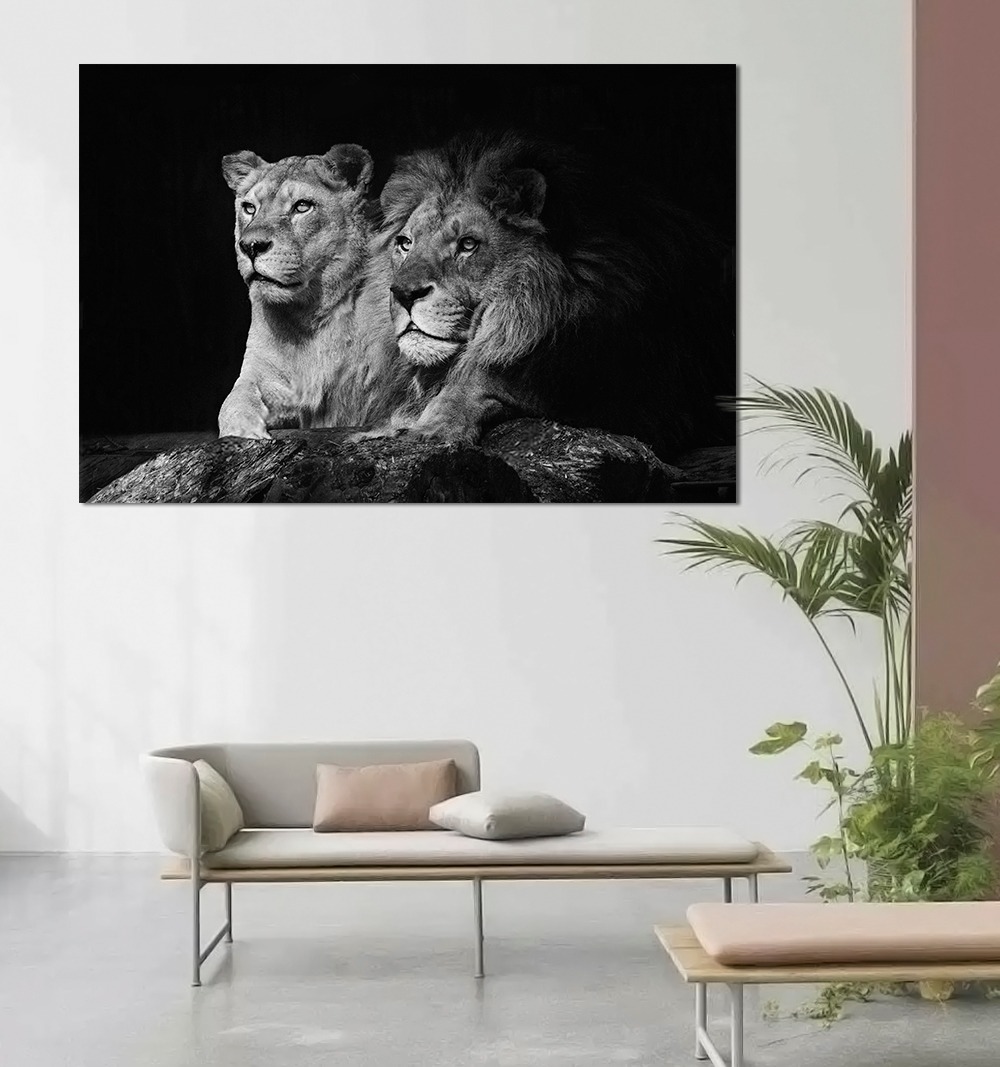Foto 5 pulgar | Cuadro Decorativo Canvas Leones, Moderno Para Recamara, Sala