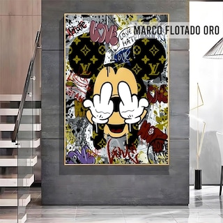 Foto 3 | Cuadro Mickey Mouse Graffiti Canvas Grueso 70x100 Hd Premium