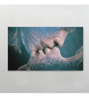 Foto 2 | Cuadro Decorativo Moderno Minimalista Beso Abstracto Canvas