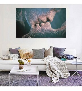 Foto 4 | Cuadro Decorativo Moderno Minimalista Beso Abstracto Canvas