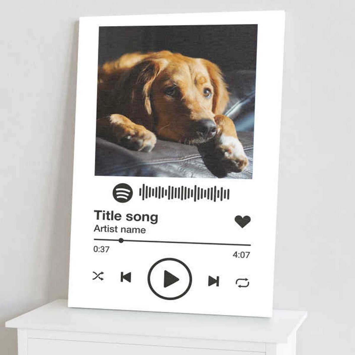 Cuadro Código Spotify Regalo Perfecto En Canvas Con Bastidor