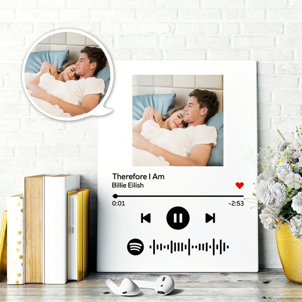 Foto 6 pulgar | Cuadro Código Spotify Regalo Perfecto En Canvas Con Bastidor