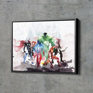 Foto 4 | Cuadro Canvas Marvel Avengers Acuarela Arte Decoración Niños Color Marvel Avengers Watercolor Armazón Bastidor