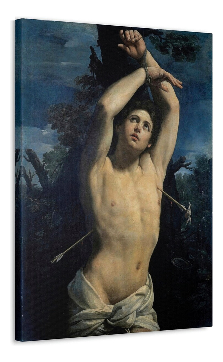 Foto 2 pulgar | Guido Reni San Sebastián Cuadro Lienzo Canvas En Bastidor Hd Color Guido Reni: San Sebastián Armazón Bastidor De Mader