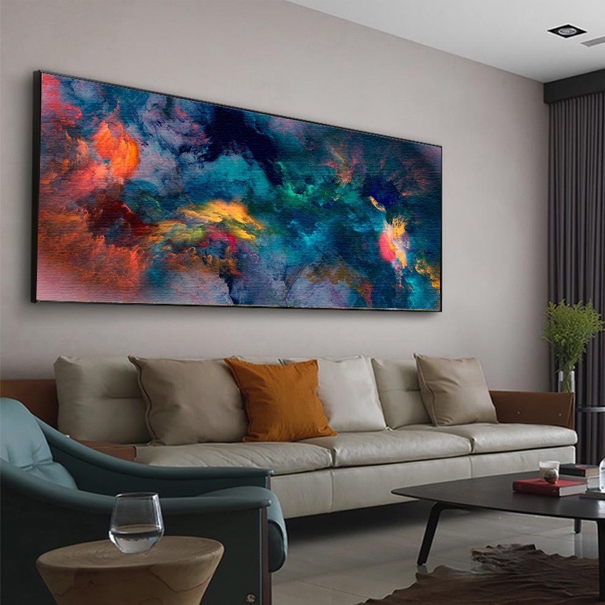 Foto 1 | Cuadro Grande Moderno De Colores Canvas Hd 75x140 Con Marco