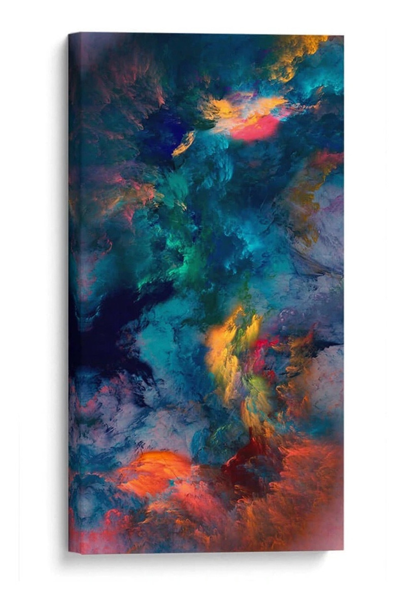 Foto 5 pulgar | Cuadro Grande Moderno De Colores Canvas Hd 75x140 Con Marco
