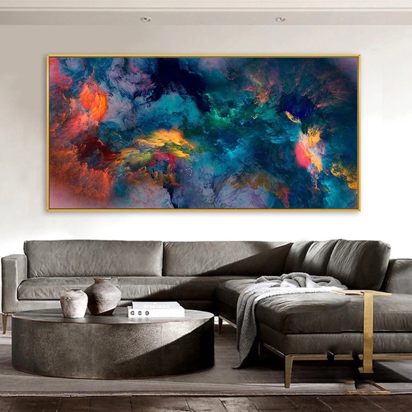 Foto 5 | Cuadro Grande Moderno De Colores Canvas Hd 75x140 Con Marco