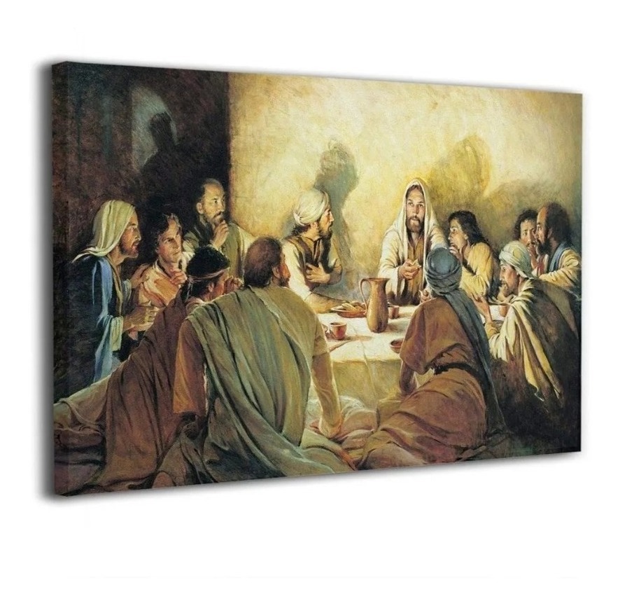 Cuadro Decorativo Ultima Cena. Cuadro Canvas De Algodón.