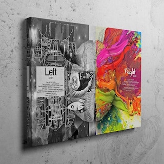 Foto 5 | Cuadro Decorativo Canvas Artística Esquema Cerebro Color Multicolor