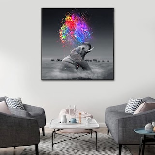 Foto 3 | Cuadro Elefante Colores Moderno En Lienzo Canvas Envío Grati