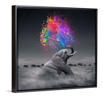 Foto 5 | Cuadro Elefante Colores Moderno En Lienzo Canvas Envío Grati