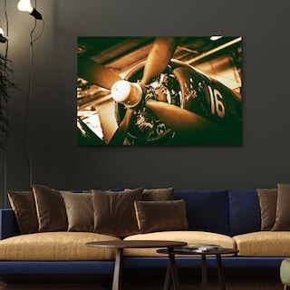 Foto 1 | Cuadros Canvas Metalizado Avioneta Hélice Antiguo 60x90cm