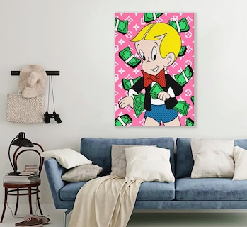 Foto 2 | Cuadro Canvas Alec Monopoly Money Graffiti Neon Urbano