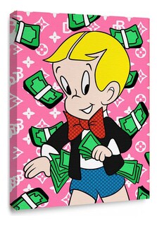 Foto 4 | Cuadro Canvas Alec Monopoly Money Graffiti Neon Urbano