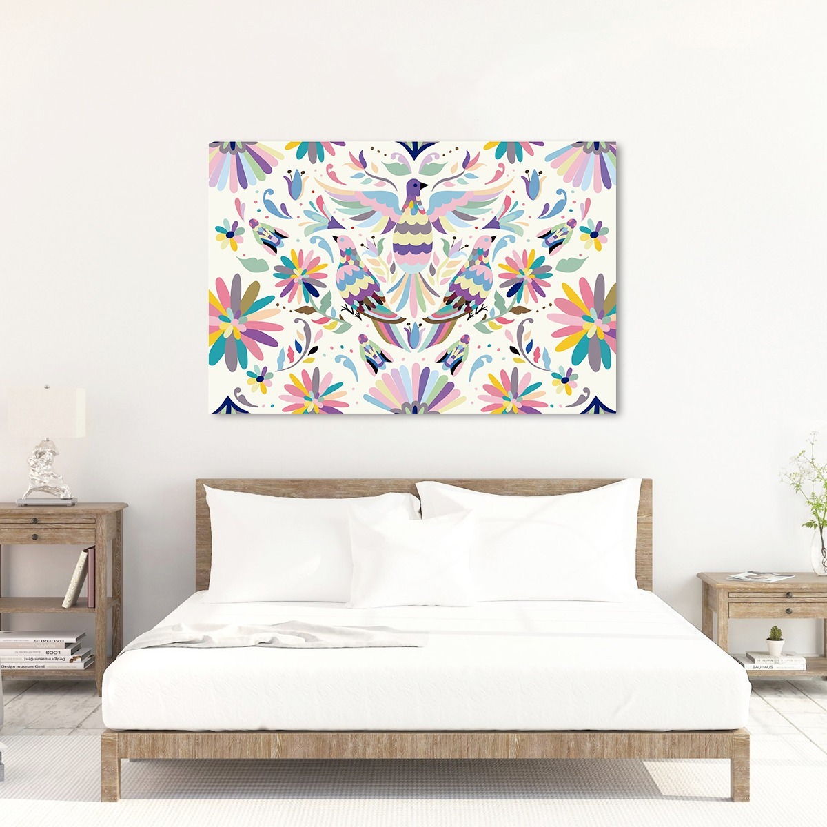 Foto 4 pulgar | Cuadro Decorativo Arte Mexicano Huichol Otomí  Lienzo Canvas Artístico No Sintético Tintas Ecologica