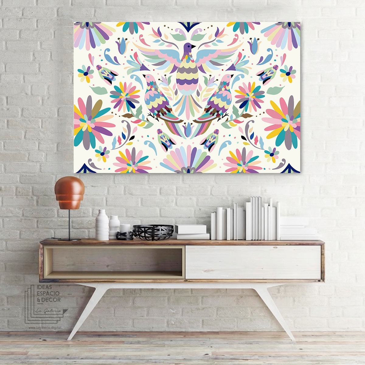 Foto 5 pulgar | Cuadro Decorativo Arte Mexicano Huichol Otomí  Lienzo Canvas Artístico No Sintético Tintas Ecologica
