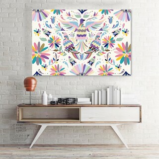 Foto 4 | Cuadro Decorativo Arte Mexicano Huichol Otomí Lienzo Canvas Artístico No Sintético Tintas Ecologica