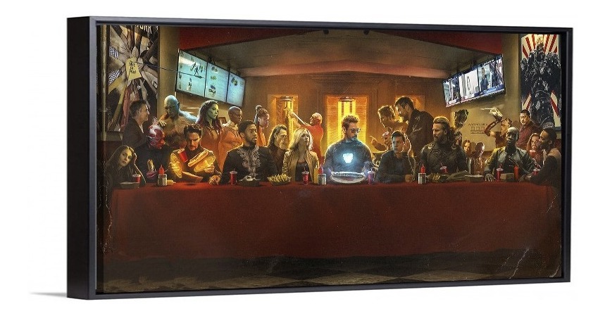 Foto 4 pulgar | Cuadro Canvas Ultima Cena The Avengers Infinity War Endgame