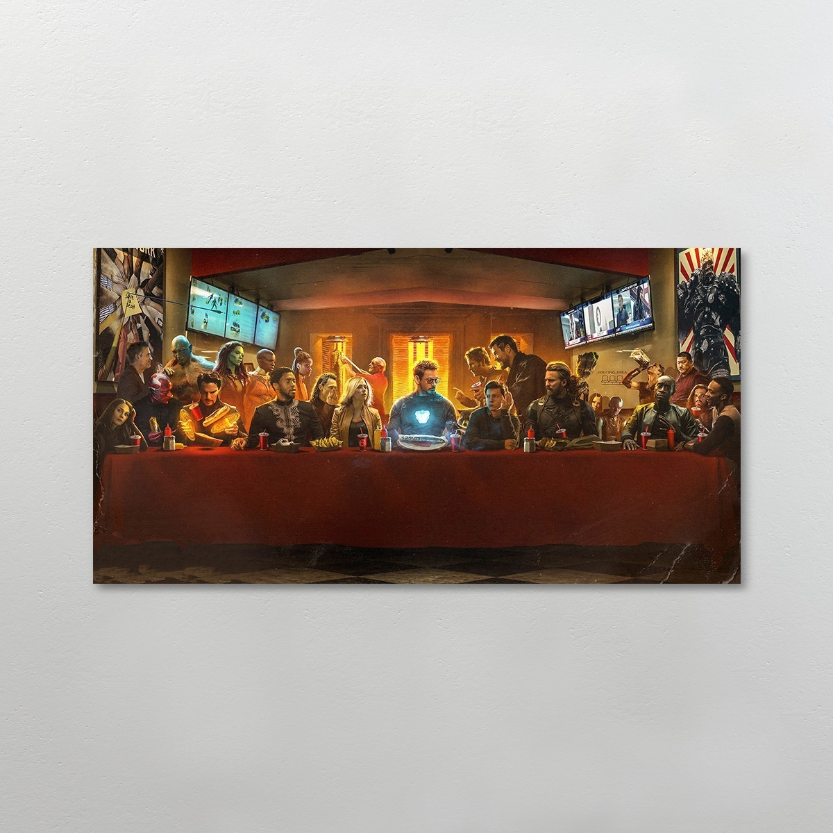 Foto 6 pulgar | Cuadro Canvas Ultima Cena The Avengers Infinity War Endgame