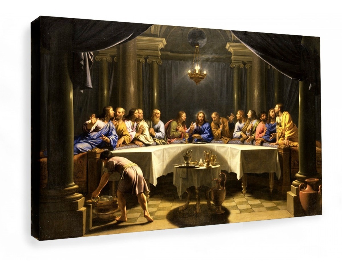 Foto 2 pulgar | Cuadro La Última Cena En Lienzo Canvas Con Bastidor 60x90cm