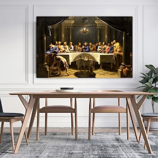 Foto 3 | Cuadro La Última Cena En Lienzo Canvas Con Bastidor 60x90cm