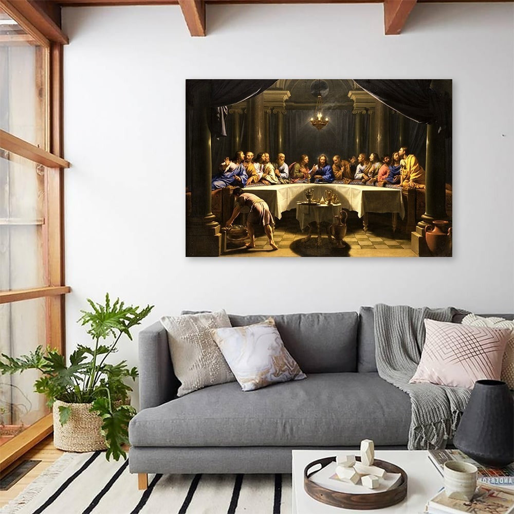 Foto 5 | Cuadro La Última Cena En Lienzo Canvas Con Bastidor 60x90cm